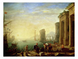 Morning at the Port, 1640 Giclee Print by Claude Lorrain