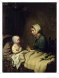 Little Girl Saying Her Prayers in Bed Giclee Print by Johann Georg Meyer von Bremen
