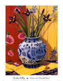 Irises in an Oriental Vase I Posters by Curtis Kelly
