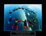 Teamwork: Skydivers II Prints