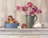 Coquelicots, pêches et coquillages Affiches par T. C. Chiu