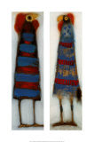 Couple of Odd Birds I Prints by Janet Waring
