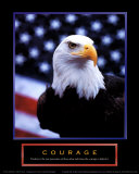 Courage: Eagle and Flag Print