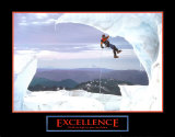 Excelencia: escalador en la nieve Pósters Excelencia: escalador en la nieve Pósters