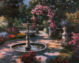 Fontaine de jardin Posters par T. C. Chiu