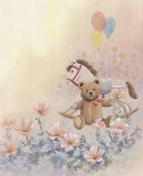 Bear and Rocking Horse Posters by T. C. Chiu