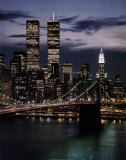 World Trade Center with Brooklyn Bridge Plakater