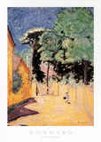 Lane at Vernonnet Poster av Pierre Bonnard Lane at Vernonnet Poster av Pierre Bonnard