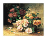 Roses Art by Eugene Henri Cauchois