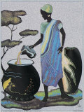 Silhouette bleue Affiches par Mastrangelo 