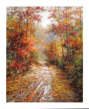 Chemin d'automne Affiche par Tan Chun