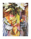 Still Life with Fruit and Lilie Prints by Shirley Trevena