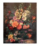Still Life with Hollyhocks Posters by Albert Williams