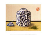 Tea Ceremony in Blue and White II Posters by Michel Lablais