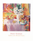 Tble With Mixed Fruits Print by Peter Graham