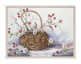 Pink Flowers and Berries Posters by Peggy Thatch Sibley