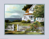 White Fence in Cape Cod Poster by Steve Zazenski