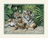 Yellow Tigers with Cubs Posters par Gary Ampel