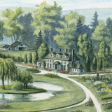 Hampton Hall Hedges Poster