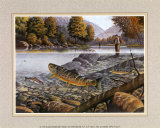 Jumping Trout Poster
