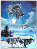 Running Wolves Affiches par Gary Ampel