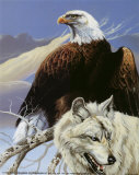 Eagle and Wolf Affiches par Gary Ampel