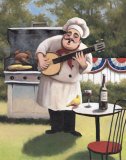 Chef barbecue - Banjo Posters par T. C. Chiu