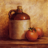 Jug with Peaches Prints by Peggy Thatch Sibley