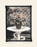 Vintage Flowers II, Still Life with Birdbath Affiches par Sharyn Sakimoto