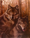 Deux loups Poster par T. C. Chiu