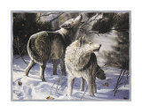 Winter Wolves Print by Michelle Mara