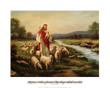 Jesus the Shepherd Posters by Myung Bo