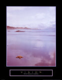 Vision: Foggy Beach Poster
