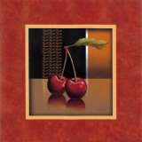 Cherry with Red Border Prints by T. C. Chiu