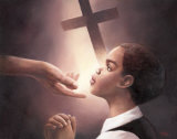 Boys Prayer Black Posters par T. C. Chiu