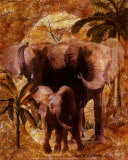 Jungle Elephants Posters by Jonnie Chardonn
