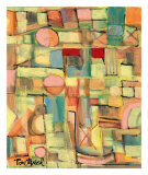 Blocks with Red Affiche par Lynne Taetzsch