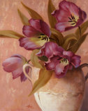 Violet Tulips Poster par T. C. Chiu