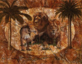 Leones de la jungla Arte por Jonnie Chardonn