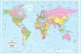 Political World Map Julisteet