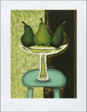 Green Pears I Poster by Monica Ibanez