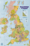 Mapa de las Islas Británicas Pósters