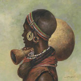 African I Poster by Joaquin Moragues