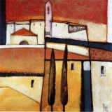 Village at Sunset Prints by Nicola Resmini