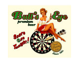 Bull's Eye Premium Beer Giclee Print