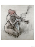 Nude Woman Wiping Herself after the Bath Reproduction procédé giclée par Edgar Degas