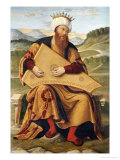 King David Playing a Psaltery reproduction procédé giclée par Girolamo Da Santa Croce