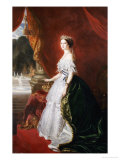 A Full Length Portrait of Empress Eugenie (1826-1920) Giclee Print by Franz Xaver Winterhalter