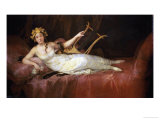 Portrait of the 10th Marquesa De Santa Cruz as the Muse Euterpe Giclee Print by Francisco de Goya