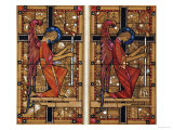 Two Designs for Stained Glass: Two Angels: and Madonna of the Woods Giclee Print by Harry Clarke
